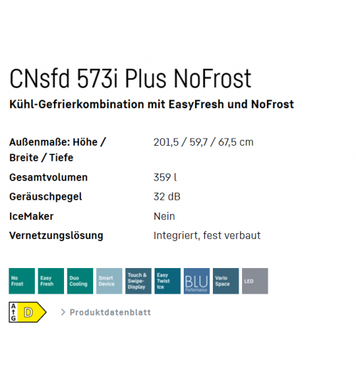 LIEBHERR利勃海尔CNsfd 573i Plus无霜双门独立式冰箱